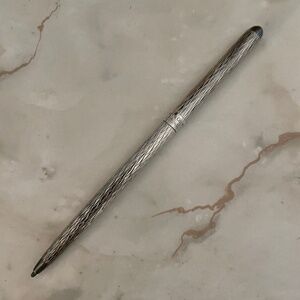 Tiffany & Co Sterling Silver Mechanical Purse Pen with Pouch and Box 925
